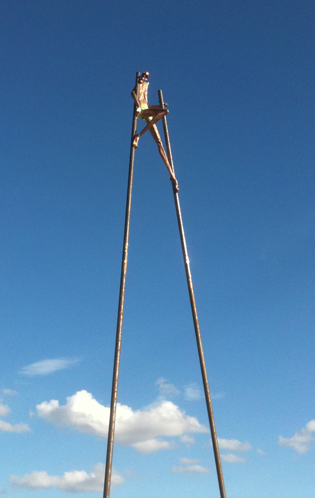Walking on stilts